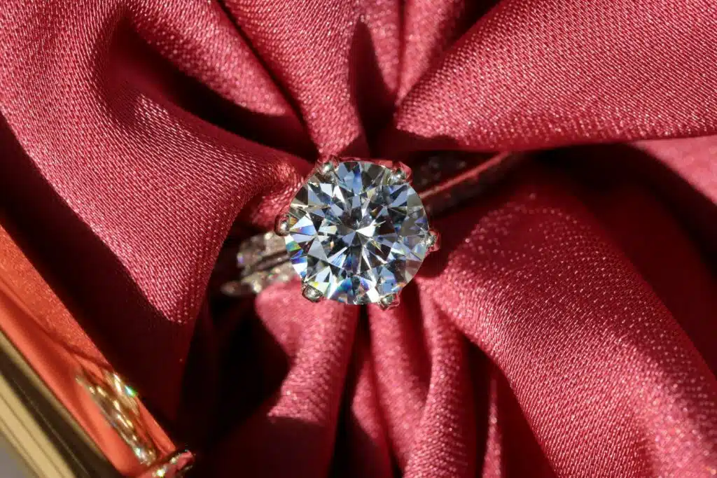 Test the diamonds sparkle in both daylight and under an LED light.