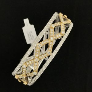 Harry Glinberg Jewelers - 18K Two Tone Diamond Bracelet