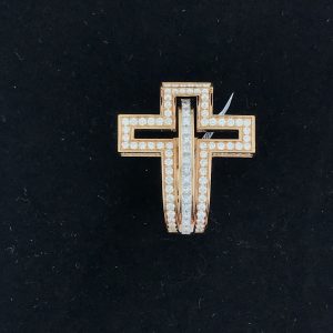 Harry Glinberg Jewelers - Rodger Dubuis Rose Gold Diamond Cross Ring