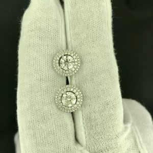 Harry Glinberg Jewelers - Diamond Earrings with Double Halo Jacket