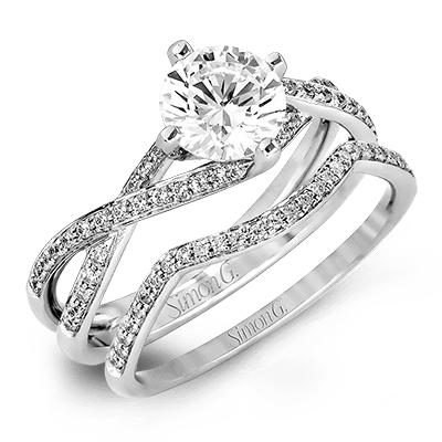 Harry Glinberg Jewelers - 18K White Gold Wedding Set