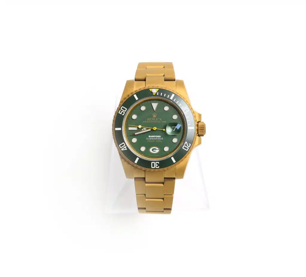 Rolex 116610 Branford customized Green Bay packers watch