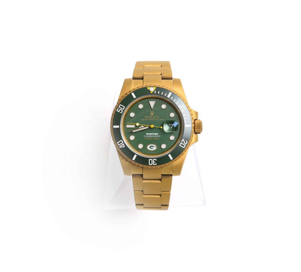 Rolex 116610 Branford customized Green Bay packers watch