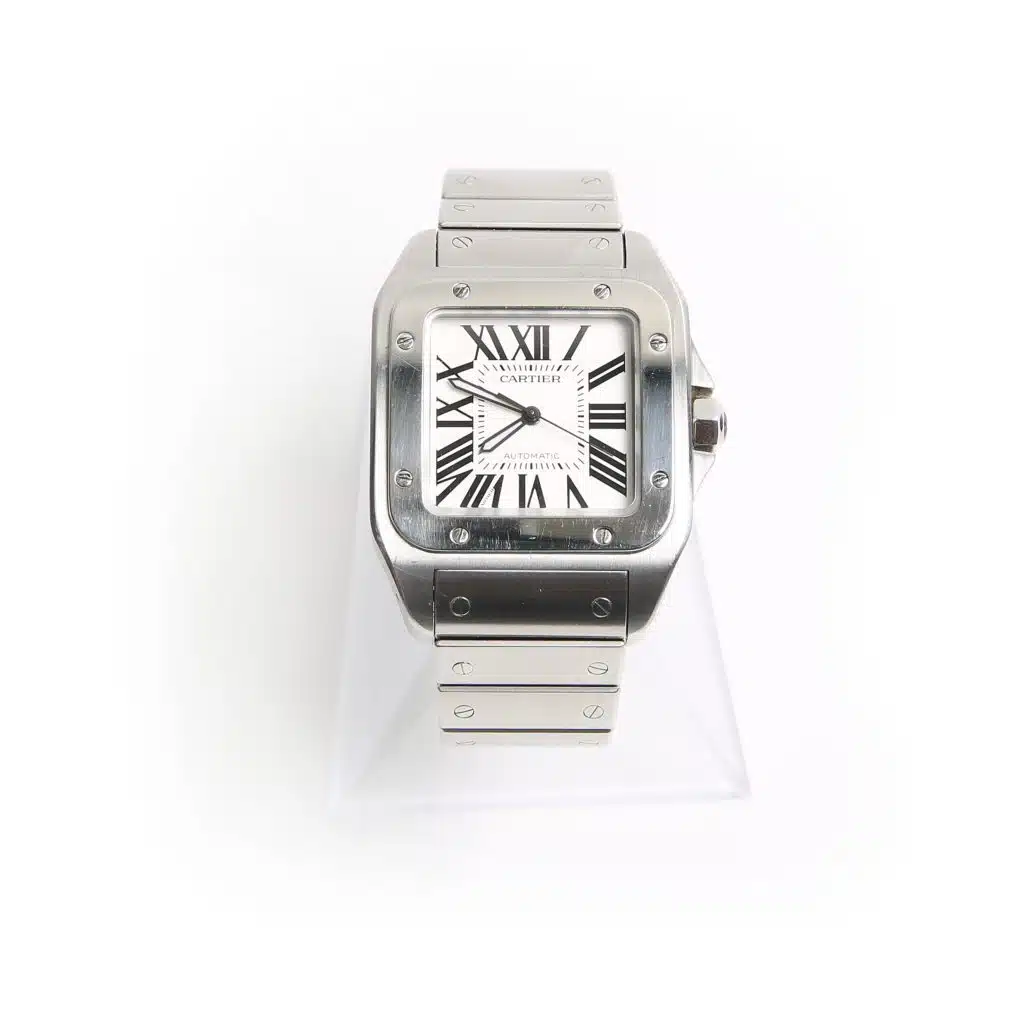 Cartier stainless steel santos watch