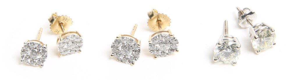 You can stretch your dollar more with lab created diamond stud earrings.