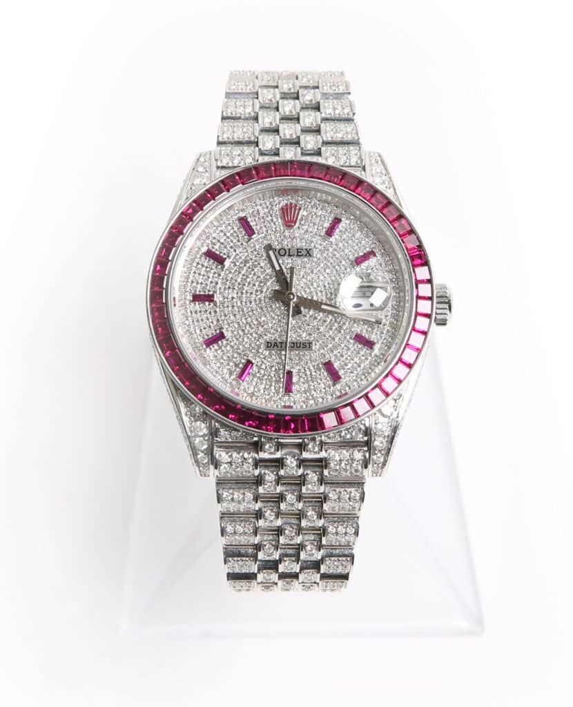 Today you'll find many different types of gemstones set in luxury watches.