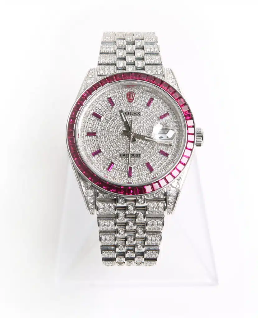Today you'll find many different types of gemstones set in luxury watches.